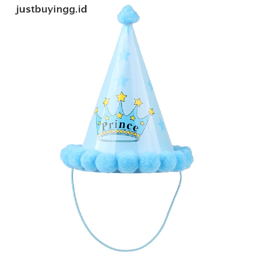 Topi Kerah Desain Mahkota Happy Birthday Untuk Kostum Pesta Ulang Tahun Anjing Kucing Peliharaan