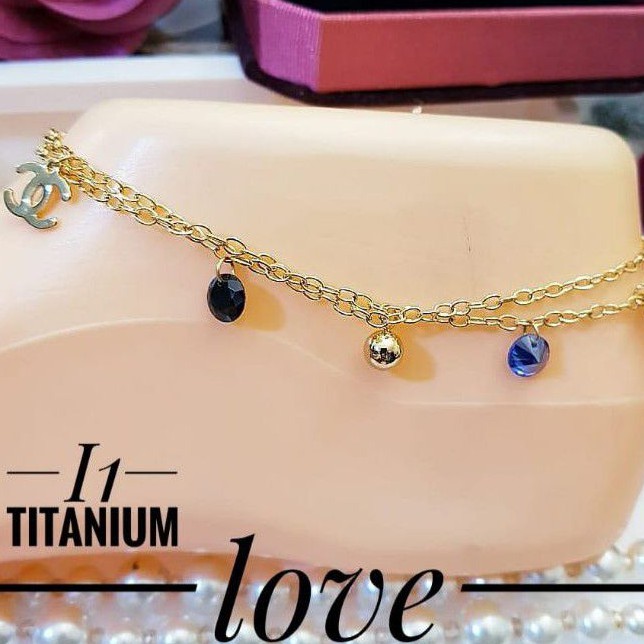 Titanium gelang kaki 0411m