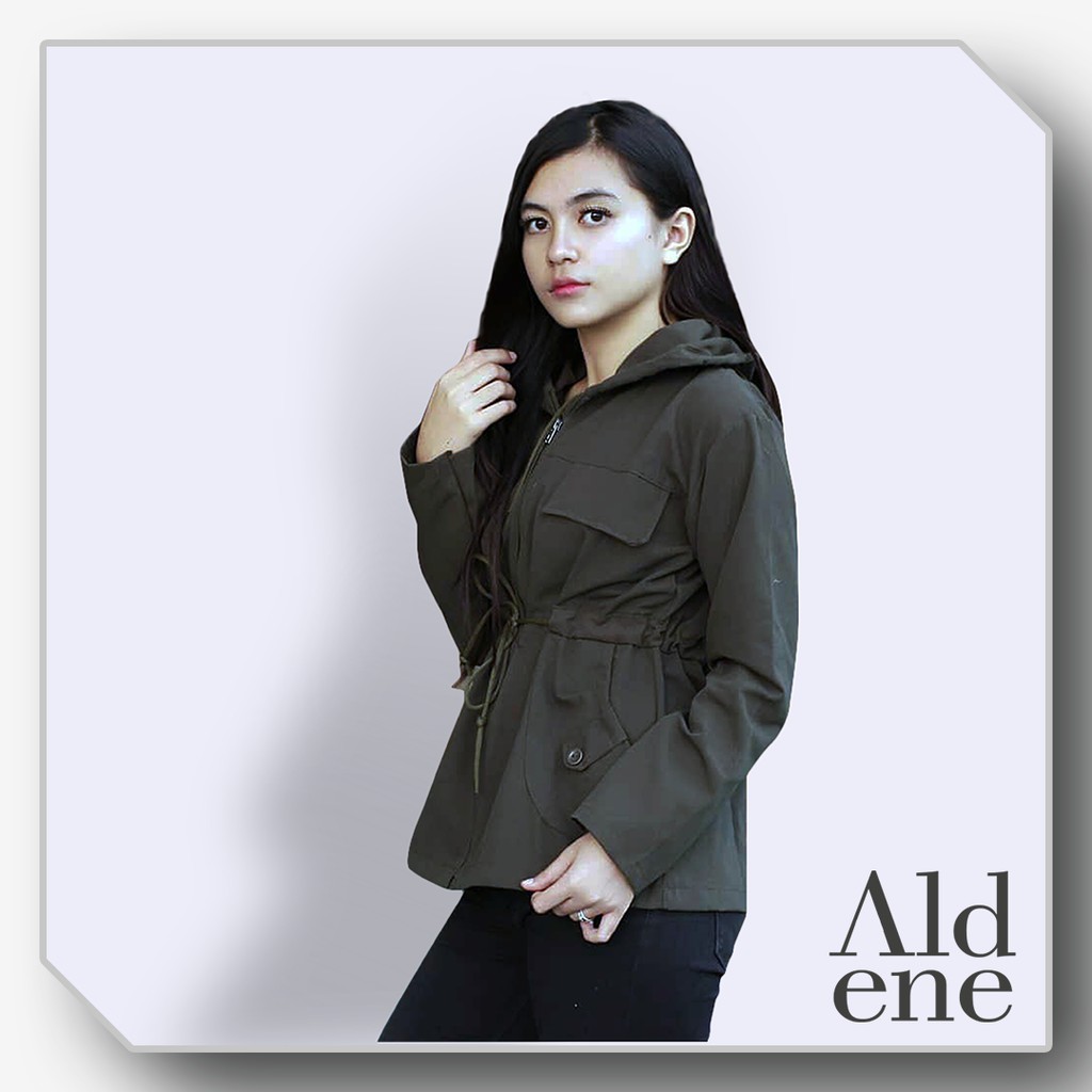 JAKET ROWME Jaket Parka Wanita Army / Kemeja Jaket / Outer Wanita- ROW 017