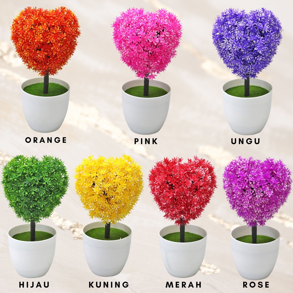 Tanaman Bunga Dekorasi Tanaman Hias Artifisial Pot Bunga Plastik Murah Import Pajangan Dekorasi Ruang Tamu PBP28 / PBP29 / PBP30-PBP 29