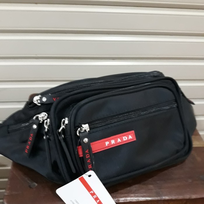 Tas Selempang Cowok/Pria Dada Pinggang Bahu ImporT Tas pinggang prada 6 resleting 52KYR