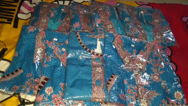 Qnunbatik Batik Keluarga/family Gamis Muslim Krisdayanti (kd) Dsr Warna Toska