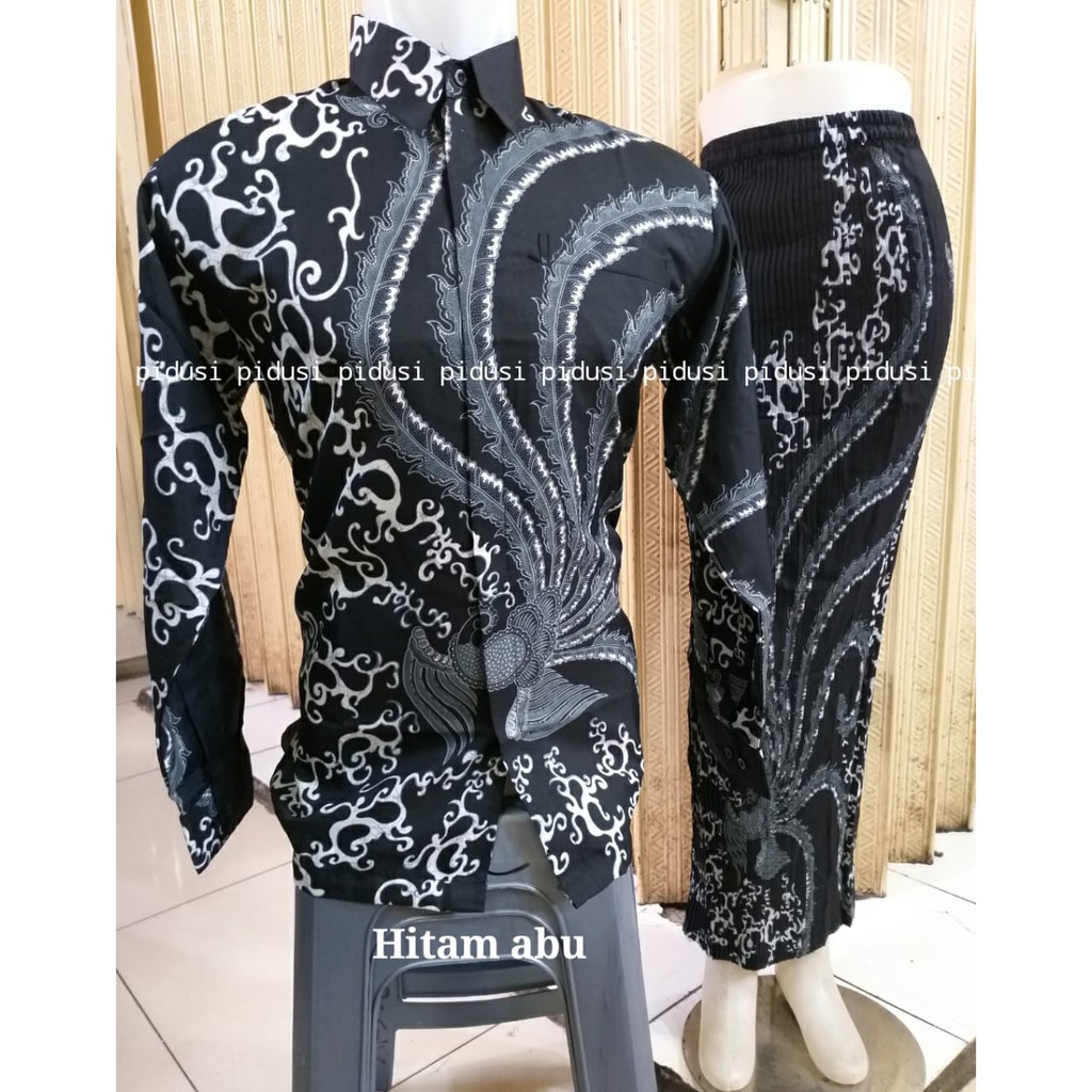 Promo set kemeja batik couple / set kemeja rok batik couple / set batik couple / set kopelan pesta