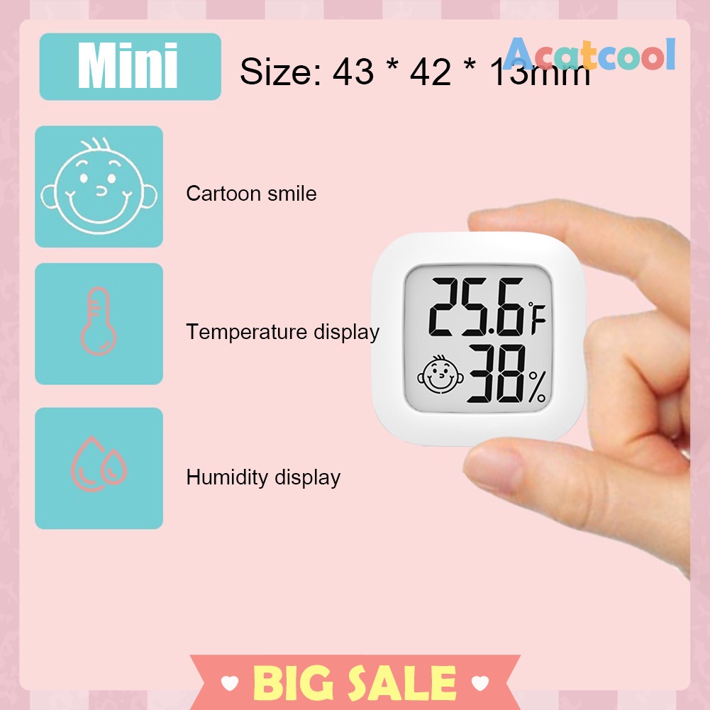 Mini Indoor Thermometer Digital Temperature Baby Room Hygrometer Gauge Home