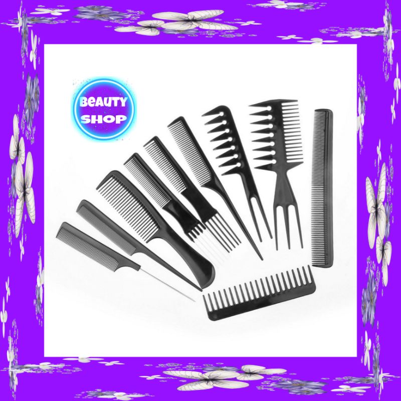 BS Sisir Rambut Pria Wanita Rontok Salon Profesional 1 SET Barbershop Keren Hair Comb