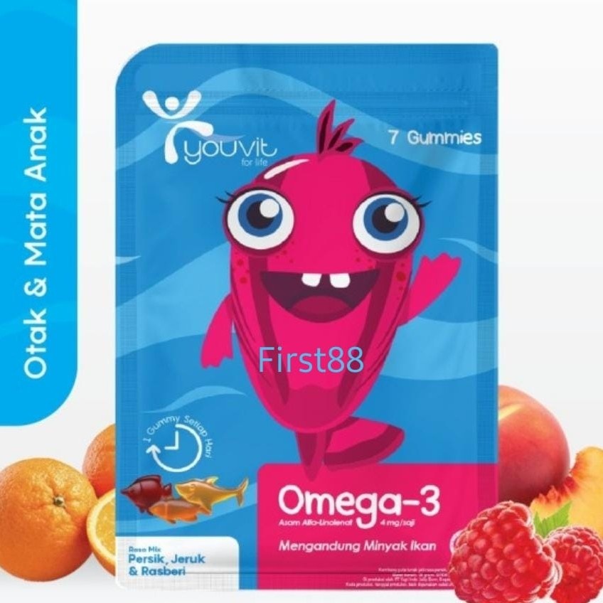 Youvit Gummy Omega 3 Anak 1 sachet isi 7 Gummy