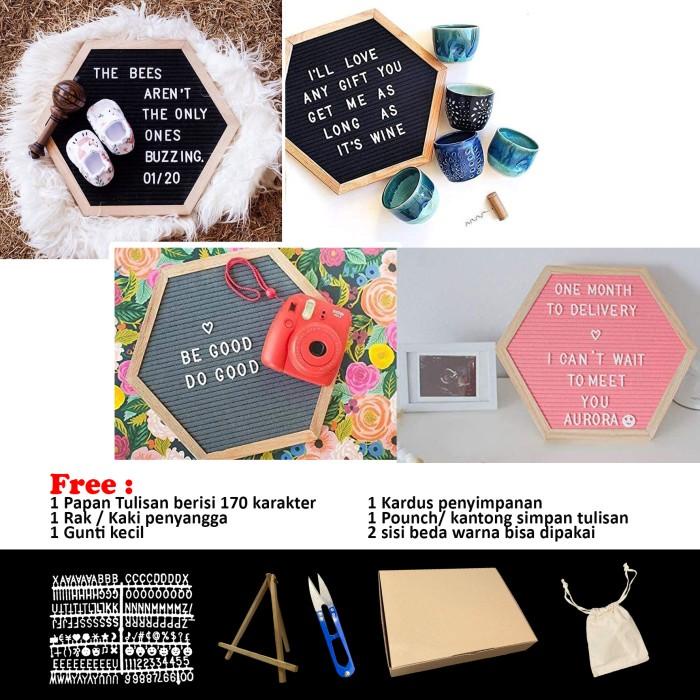 

Promo Felt Letter Board 2 Sisi Warna Set Lengkap Hexagon Ukuran 26X30