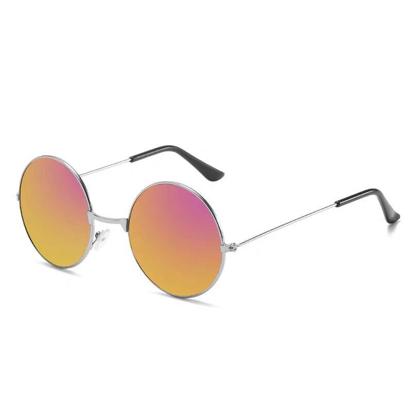 (COD) Kacamata Fashion Frame Kacamata Bulat Metal Vintage Sunglasses Colours MALL SHOPPING