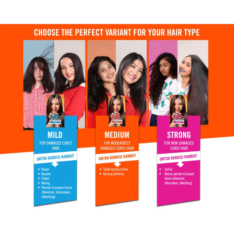 Makarizo Hair Energy Bonding Easy Straight 80 ml 120 ml/ Makarizo Hair Energy Easy Straight Mild Medium Strong 80ml 80 ml Pelurus Rambut Smoothing Rebonding