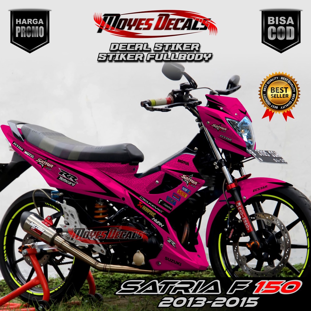 Decal Siker Motor Satria Fu Facelift 2014 Full Body Stiker Satria Fu Motif Semi Road Race Aksesoris