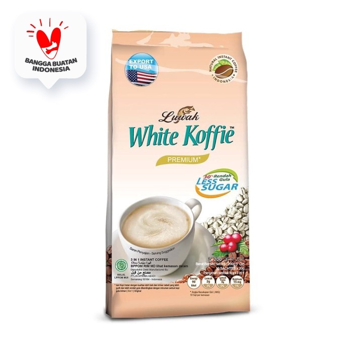 

vf0100f Kopi Luwak White Koffie Less Sugar Bag 10X20Gr Ds20X11