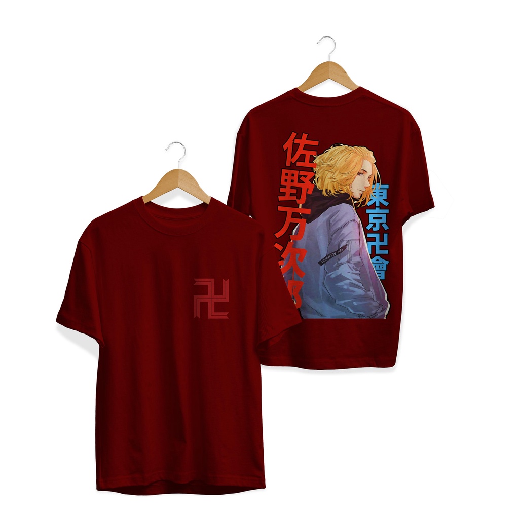 T-SHIRT KAOS MANJI KANJI TOKYO REVENGERS ANIME MANJIRO SANO