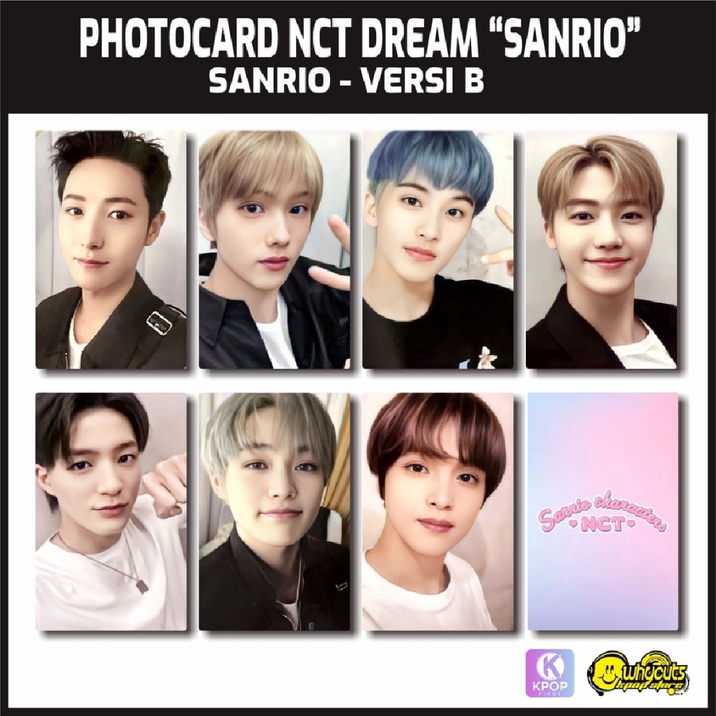 ( isi 7)PHOTOCARD SET KPOP PREMIUM UNOFFICIAL NCT DREAM X SANRIO // FULL SET PRINT 2 SISI LAMINASI GLOSSY