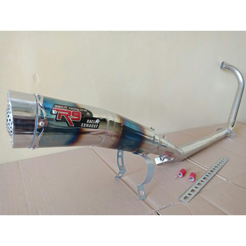 Knalpot Racing R9 Bluemoon Yamaha Vixion Old Version Vixion New Lighting R15 All series 