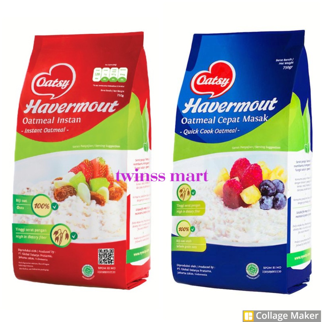 

Oatsy Havermout oatmeal instant / quick cook oatmeal 750g