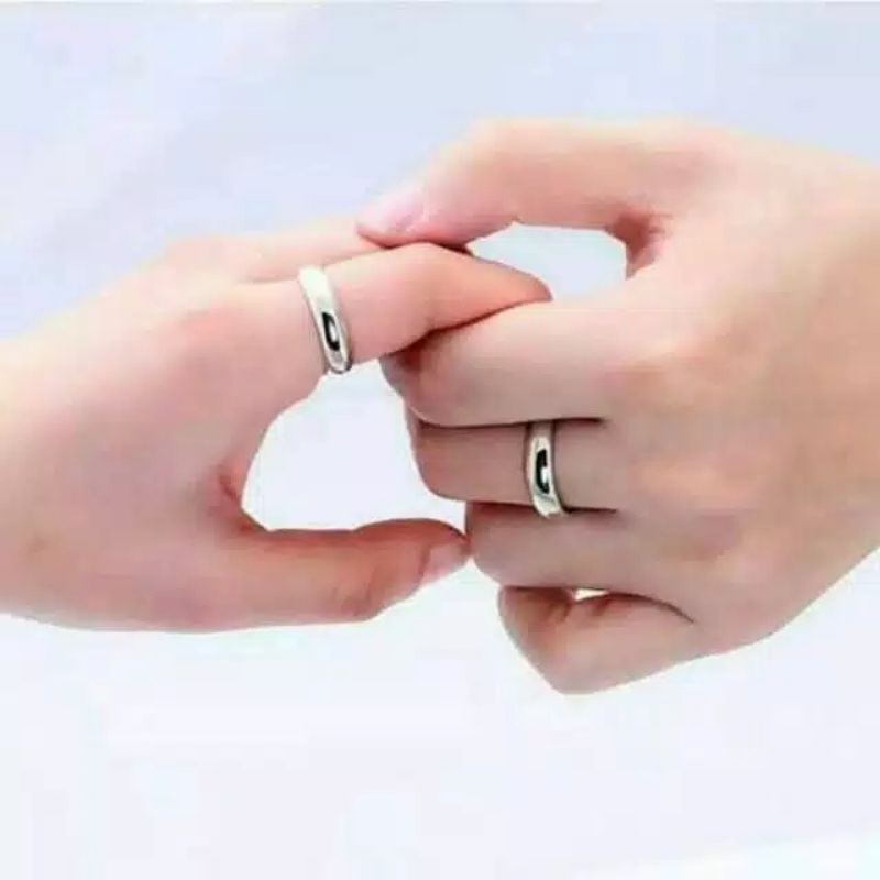 promosi cincin couple titaniun silver(1 pcs