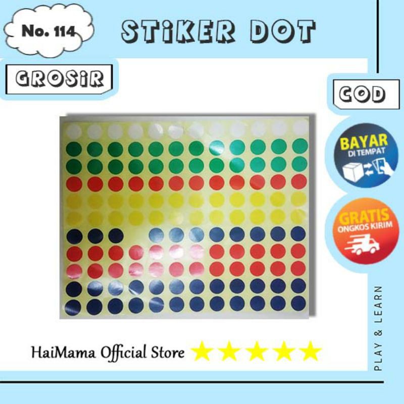 

STIKER DOT NO. 114 HARGA PER LEMBAR