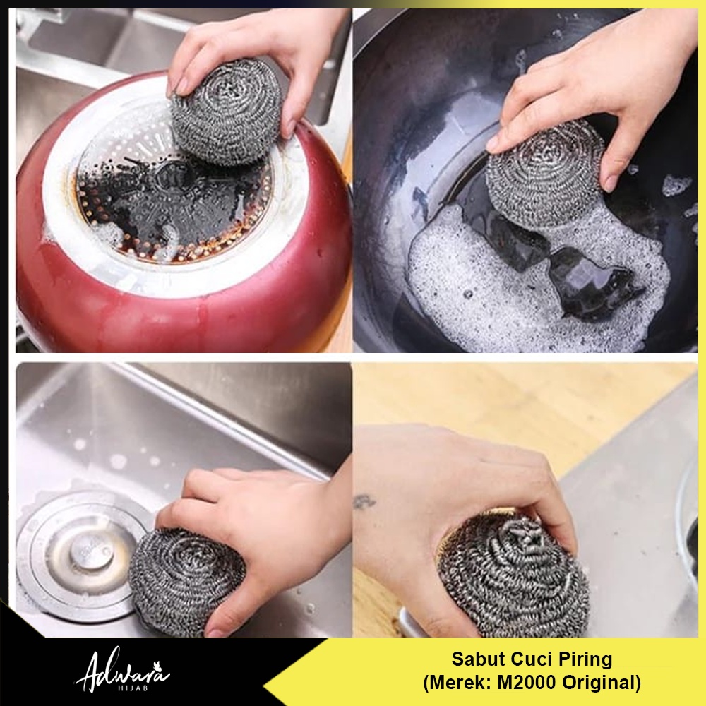 Sabut Cuci Piring Kawat Stainless Anti Karat M2000 Cleaning Ball Original