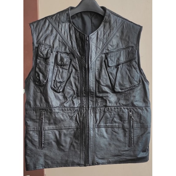 jaket kulit rompi second pri lakilaki cowo