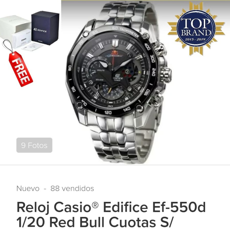 Big Sale Jam Tangan Pria Merk Edifice Miyota100% Type : EF-550D Baterai EF7 Garansi 1th