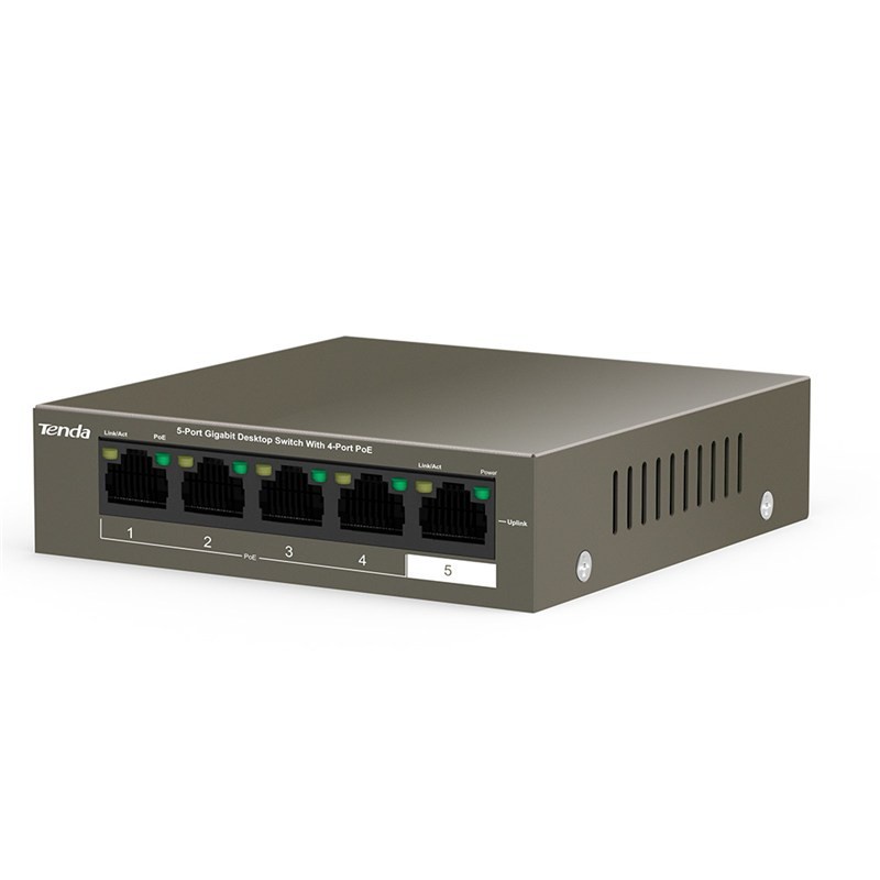 Tenda TEG1105P-4-63W, 5 Port Gigabit POE Desktop Switch