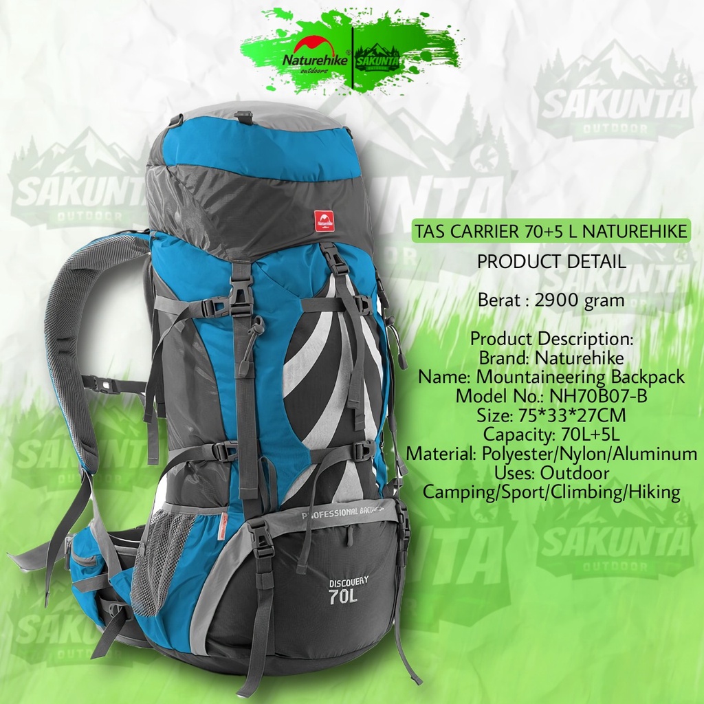 Jual Naturehike 70L | Carrier Naturehike | Tas Gunung Camping Hiking ...