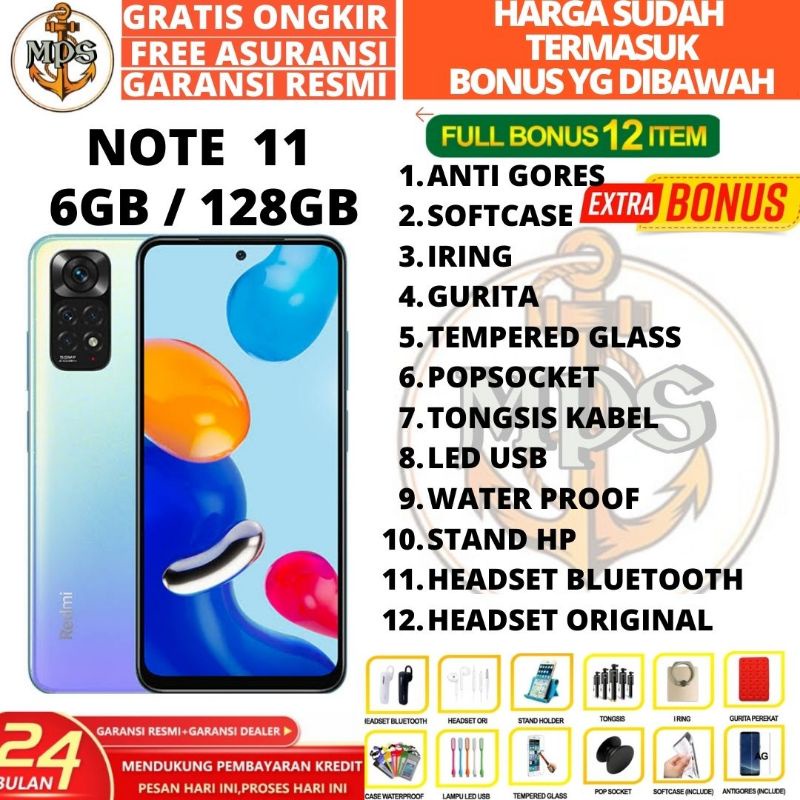 XIAOMI REDMI NOTE 11 6/128 4/128 RAM 6GB ROM 128GB GARANSI RESMI TAm