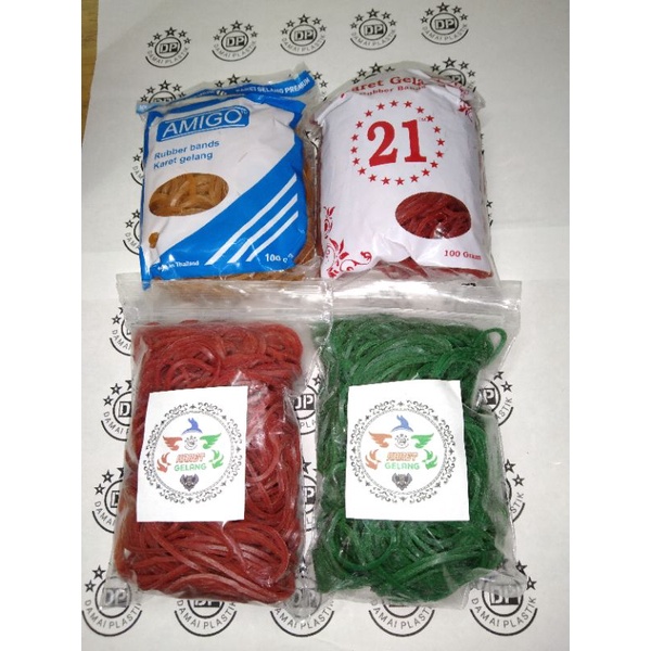 Karet Gelang Kuning Mahoni 14mm 100gram Grosir