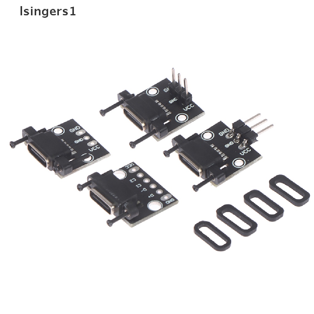 (lsingers1) 1pc Papan Tes PCB USB 3.1 Tipe C Female 12P Dengan Sekrup Adapter