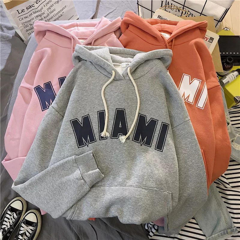 SWEATER HOODIE JEMPER MIAMI UNISEX matt COTTON fleece Premium