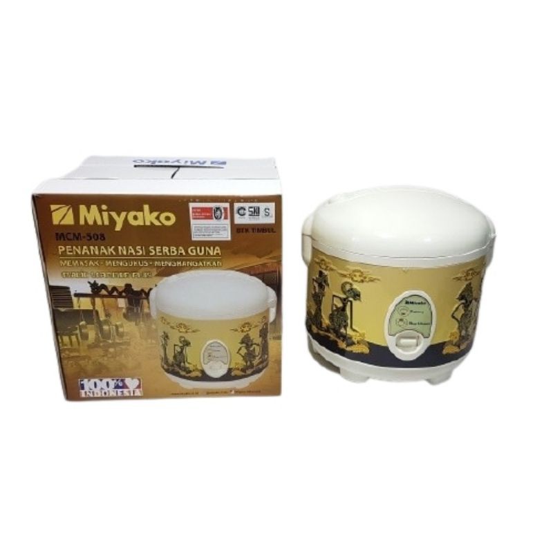 Rice Cooker / Penanak Nasi / Magic Com Miyako MCM-508 Motif Wayang Timbul 1.8L