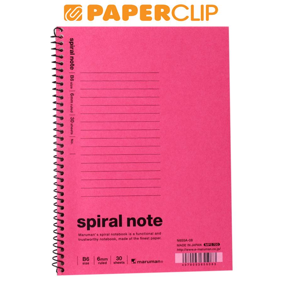 

NOTEBOOK B6 MARUMAN N655A-08 SPIRAL PINK