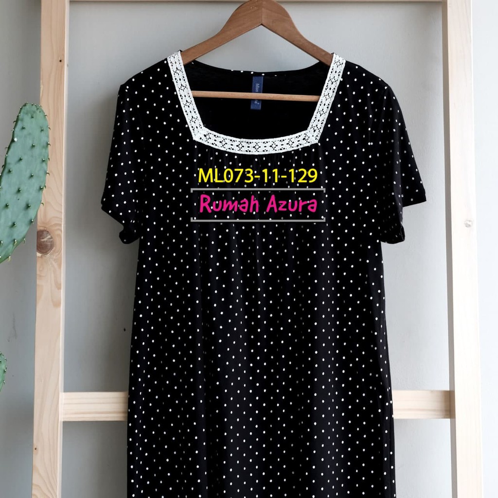 Rumahazura - Dress Miss Luana ML073-11 | Baju Tidur Adem | Baju Bigsize | Daster Murah | Daster Adem | Daster Hamil | Homedress | Sleepwear | Baju Murah-7