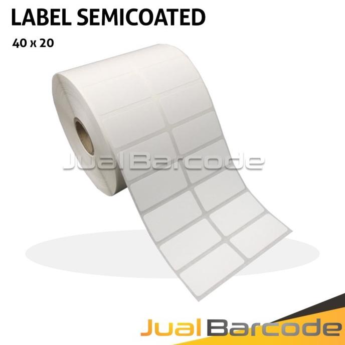 

(BISA COD) LABEL BARCODE 40 X 20 (2 LINE) KERTAS STICKER LABEL SEMICOATED 2 LINE TERLENGKAP Kode 909