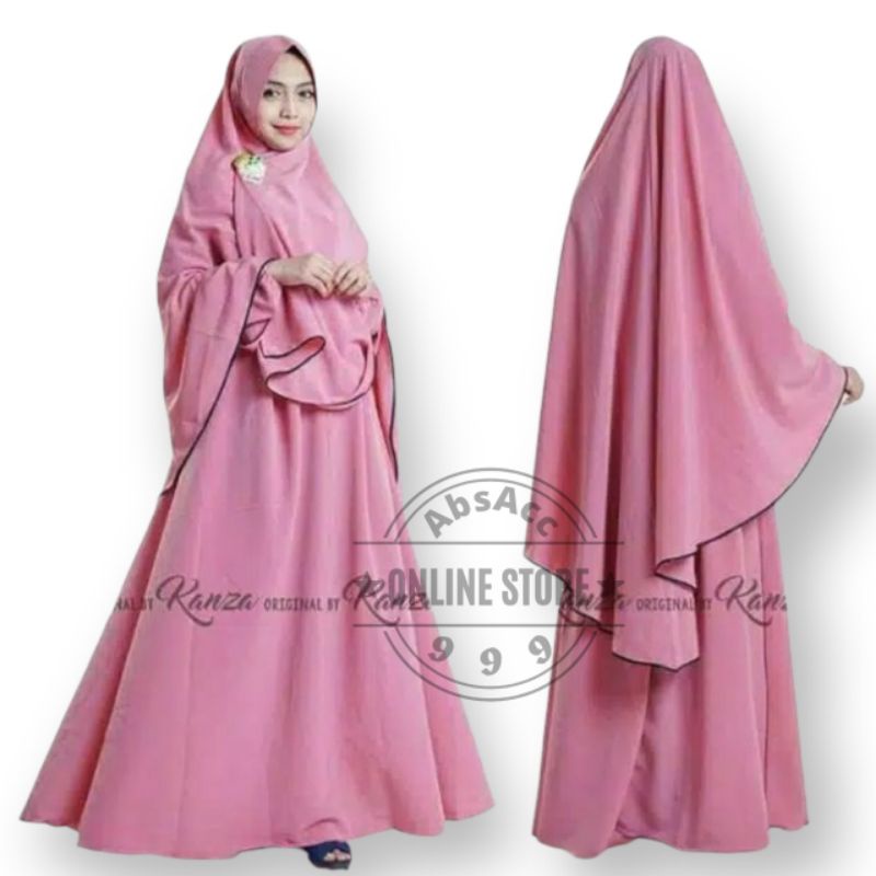 Gamis Syari Set Hijab Fashion Muslim Busui Size L-XXL
