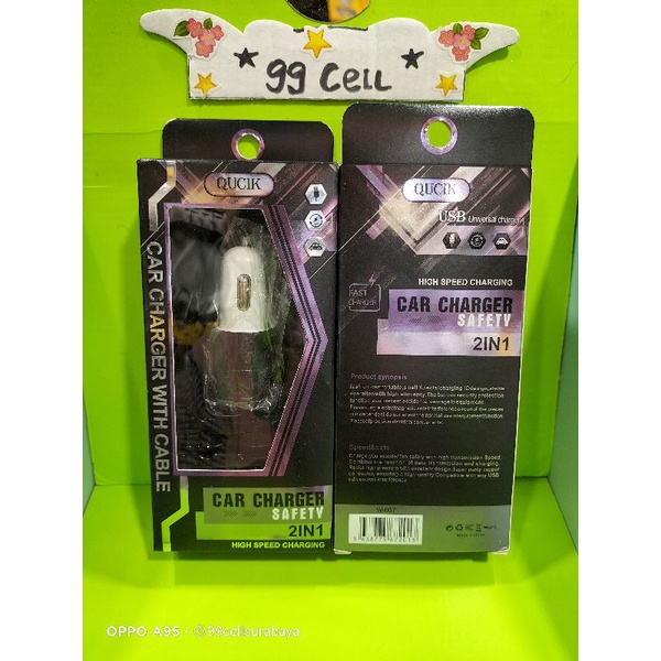 Car charger Mobil ATS 2 USB 2in1 original