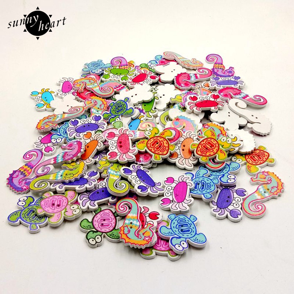 Sunnyheart 50pcs Kancing Kayu 2 Lubang Motif Kartun Hewan Laut Ikan Kepiting Kuda Laut Shopee Indonesia Sunnyheart 50pcs Kancing Kayu 2 Lubang Motif Kartun Hewan Laut Ikan Kepiting Kuda Laut Shopee Indonesia