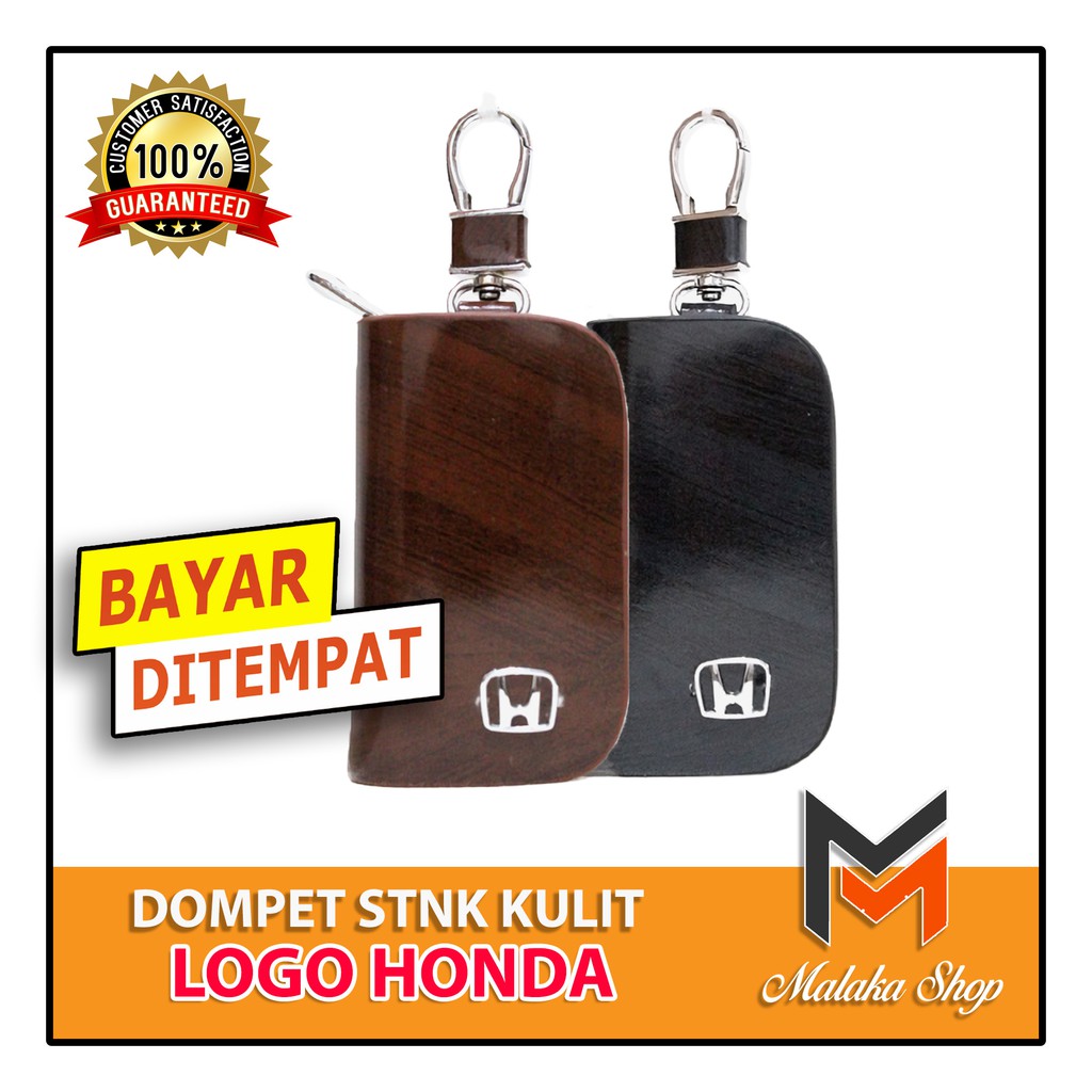 DOMPET STNK MOBIL MOTOR IMPORT GANTUNGAN KUNCI KONCI ASLI KULIT LOGO HONDA