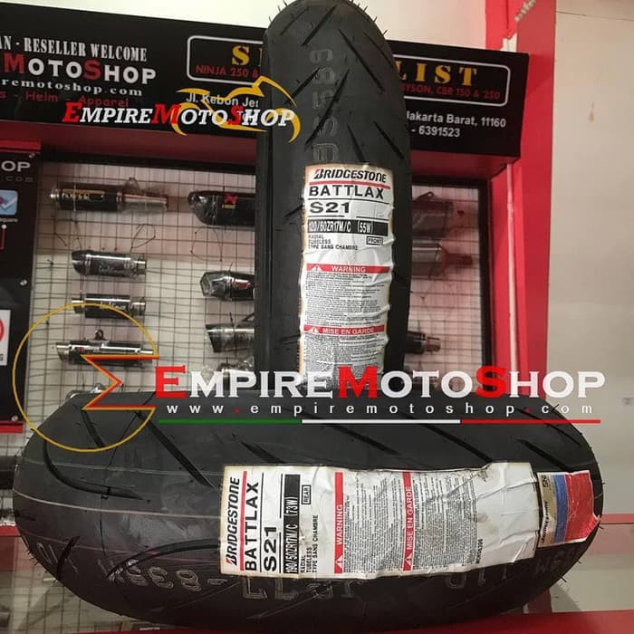 Dijual Ban Battlax S21 Ukuran 120 / 60 - 17 & 190 / 50 - 17 Murah