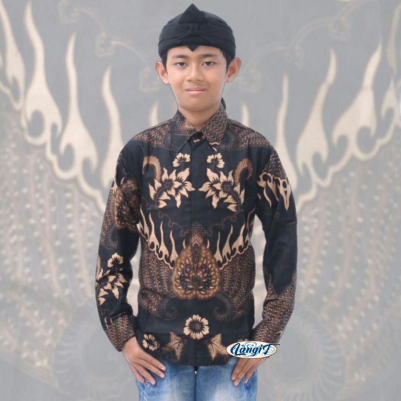 Kemeja batik anak laki-laki termurah lengan panjang umur 2-12th best seller