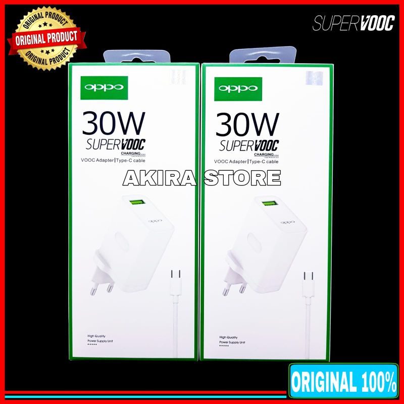 Charger Oppo Reno8 Reno 8 ORIGINAL 100% SUPER VOOC 30 Watt Type C