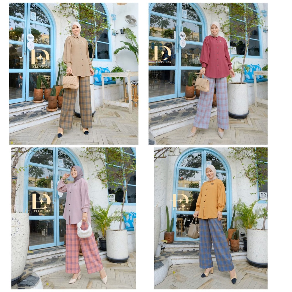 (x8) DLOVERA KAIRA SET Baju set Celana Wanita Muslimah Kayra Set By D'Lovera. Nazra.sha