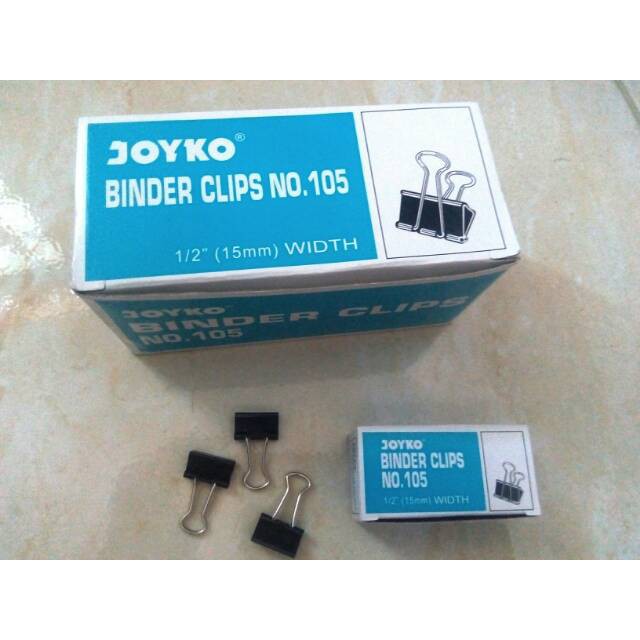 

Binder Clip No 105 Merk Joyko (Isi 12 kotak kcl)