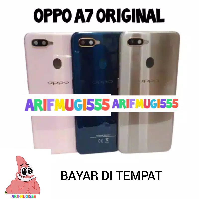 CESING KESING HOUSING BACKDOOR OPPO A7 FULLSET ORIGINAL