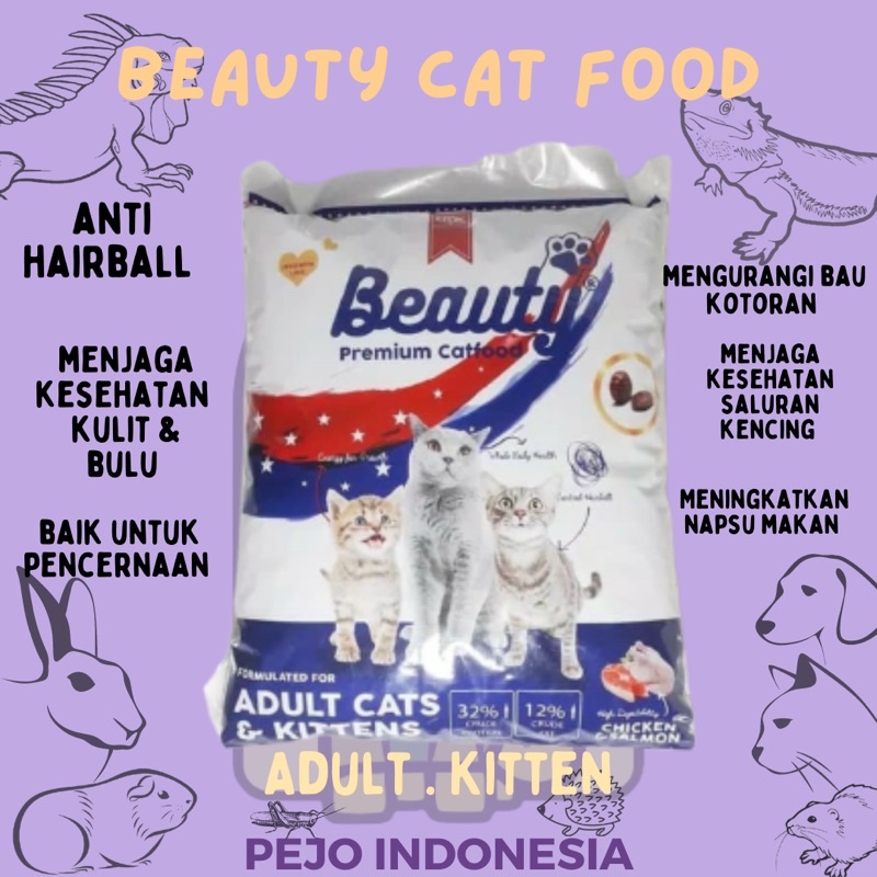 Beauty Premium Cat Food Adult Kitten 20 Kg Makanan Kucing 1 Karung (20pcs)