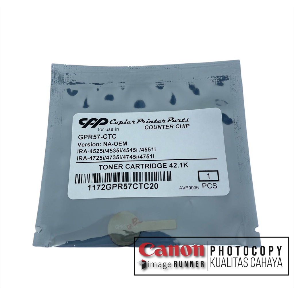 Chip Toner Mesin Fotokopi Canon IRA 4525/4545/4551 Region USA CPP