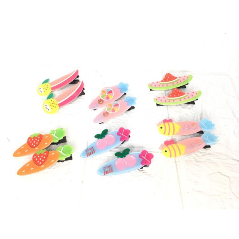 JLS04 Jepit Slip Fruity Isi 2pcs 5cm