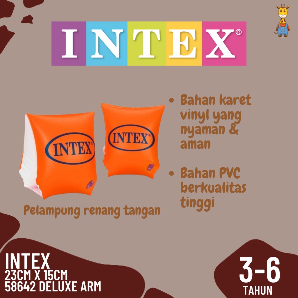 INTEX 58642 Deluxe Arm Bands Orange