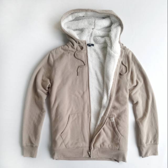 Jaket HOODIE POLHAM sherpa lined full zipper ORIGINAL