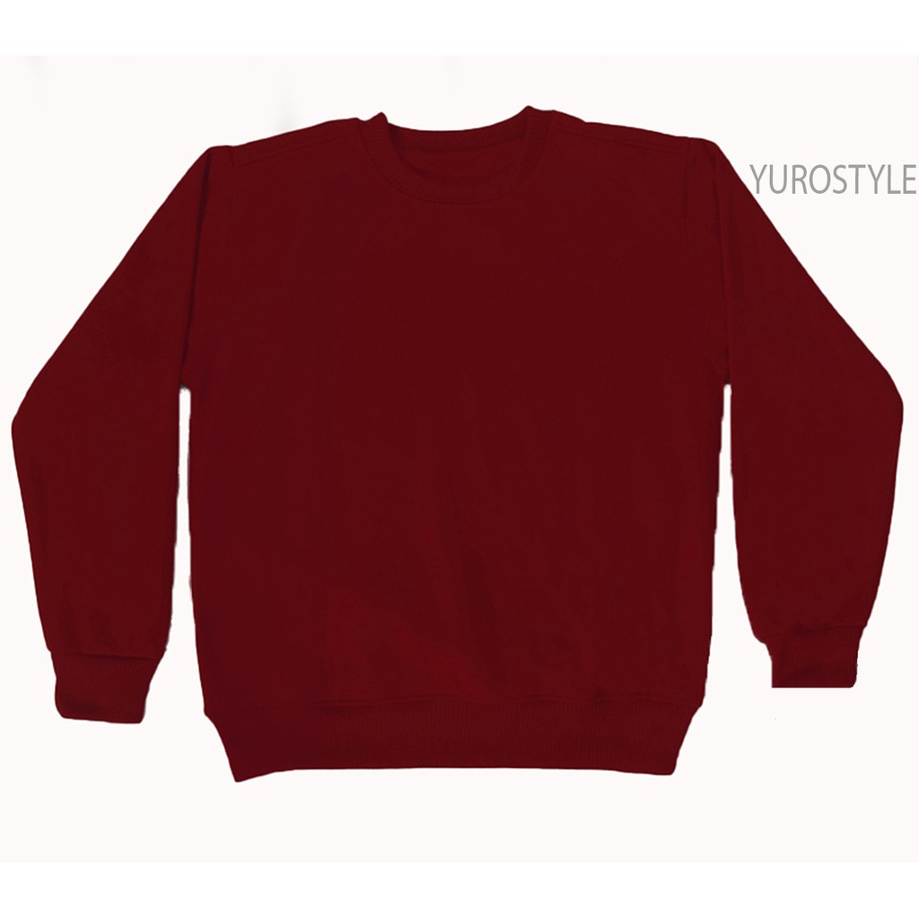 SWEATERPOLOS BASIC SWEATER POLOS SIZE M-XXL ( PRIA & WANITA )-MAROON